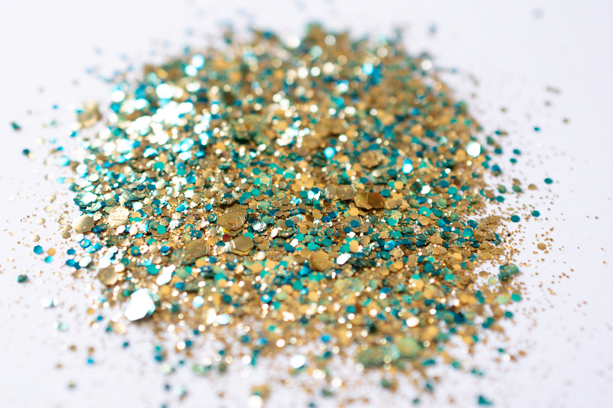 Chunky Gold Mix - Biodegradable Glitter – Atomic Polish