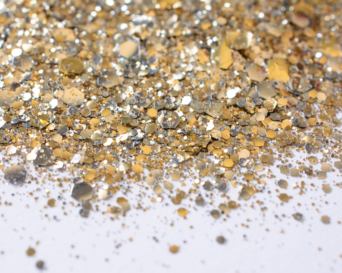 Chunky Gold Mix - Biodegradable Glitter – Atomic Polish