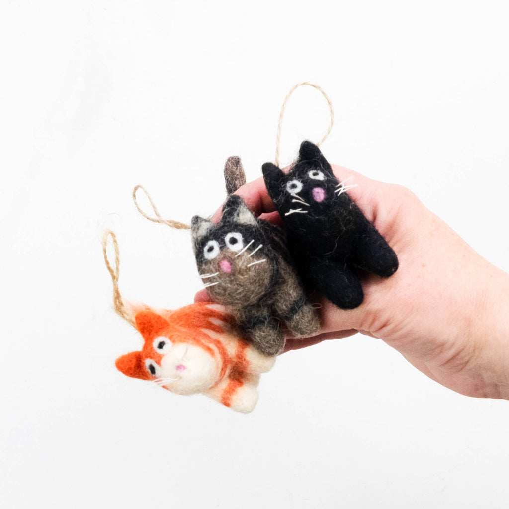 Felt Kitty Ornaments