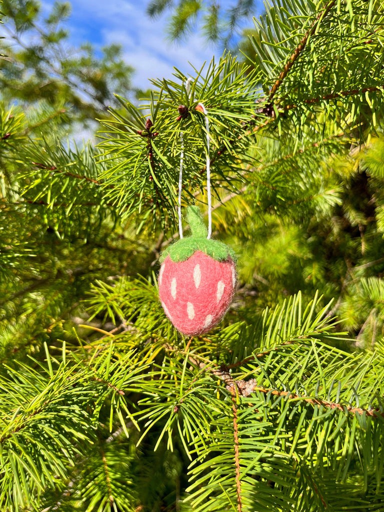 Organic Strawberry Ornaments