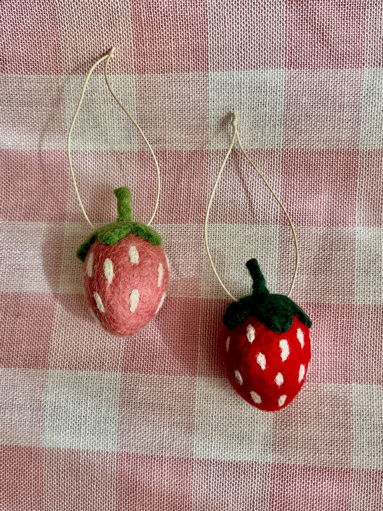 Organic Strawberry Ornaments