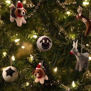 Santa’s Helpers Dog Ornaments - Set of 2