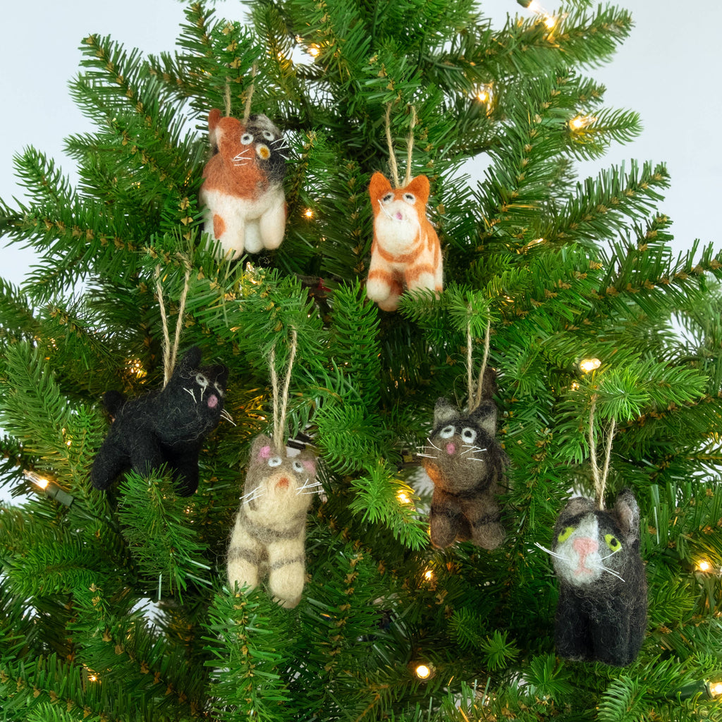 Felt Kitty Ornaments