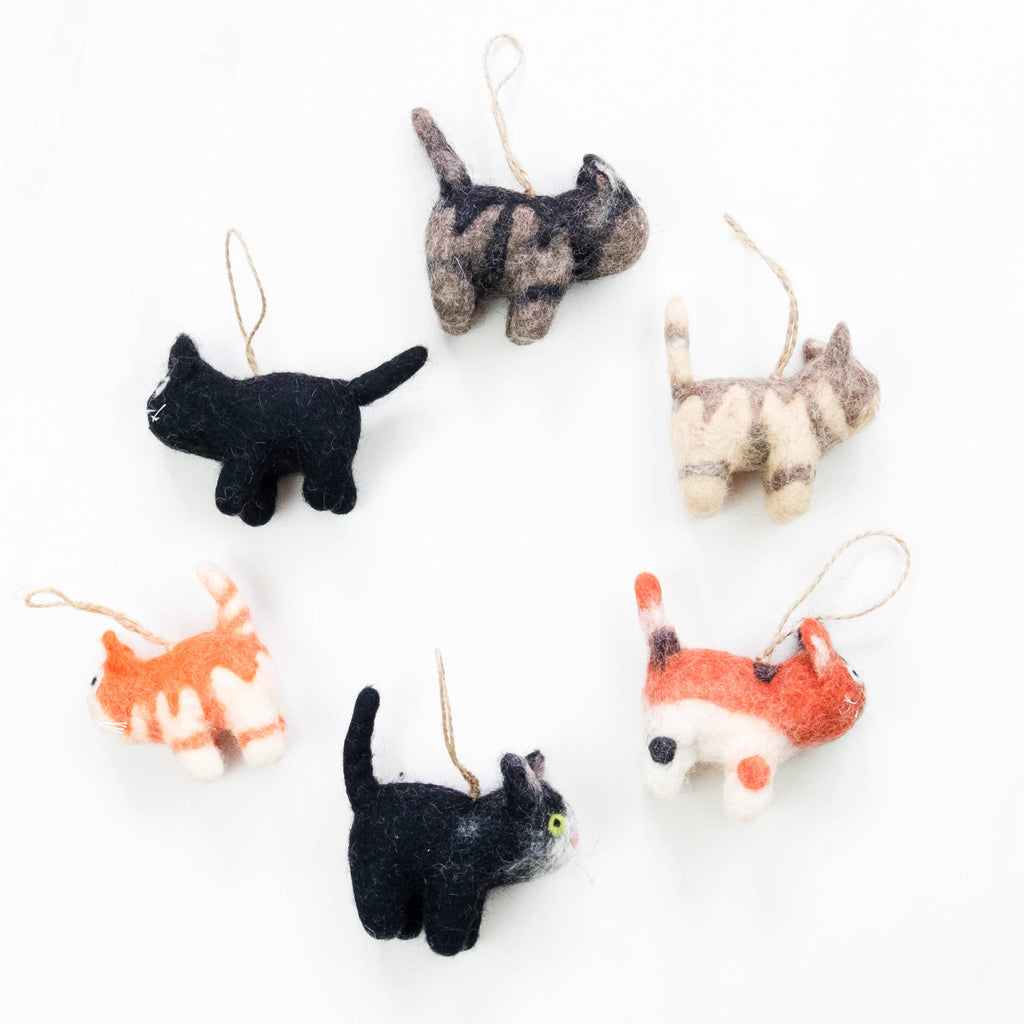 Felt Kitty Ornaments