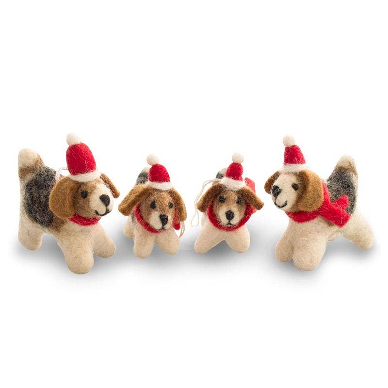 Santa’s Helpers Dog Ornaments - Set of 2