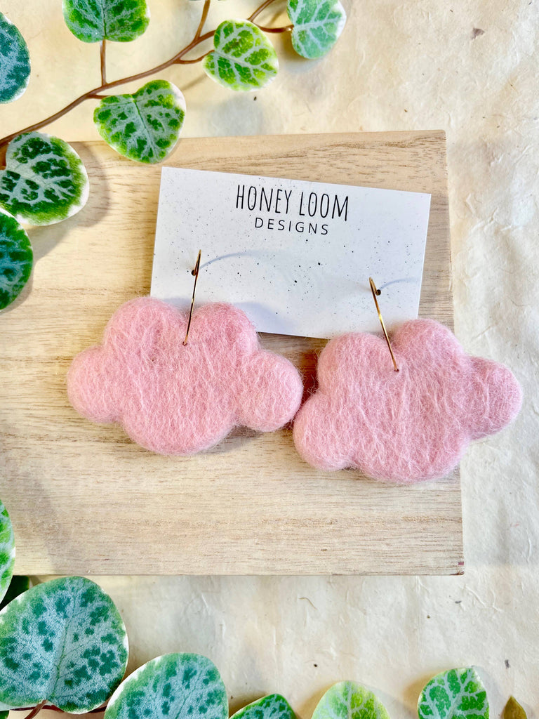 Cloud Felted Earrings