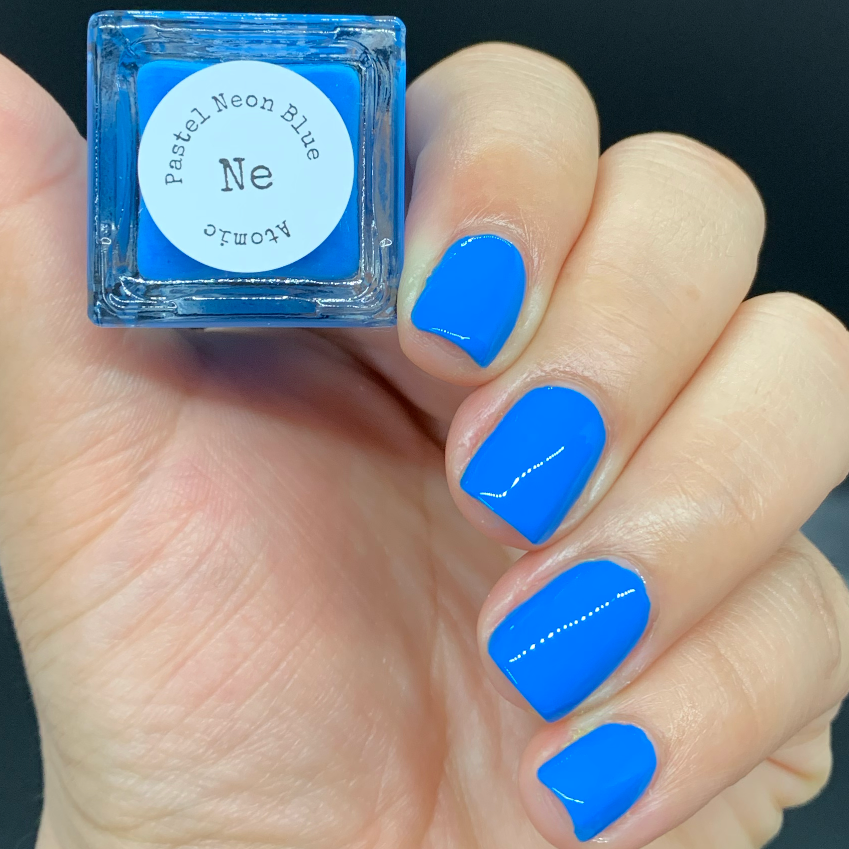 neon light blue nail polish